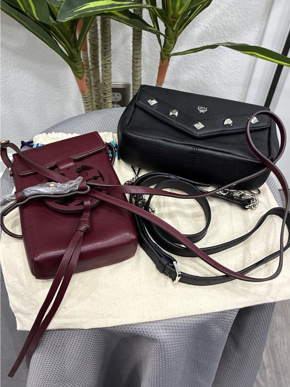 Designer Crossbody Bag Bundle – MCM + Tory Burch-used condition
